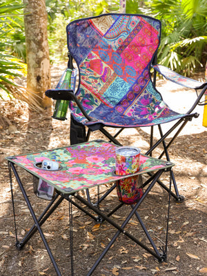 Happy Camp Chair - Boho Blooms Patchwork - Natural Life