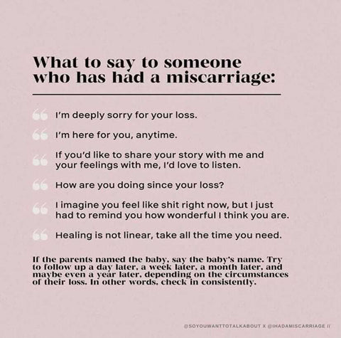 What to say to someone who has had a miscarriage