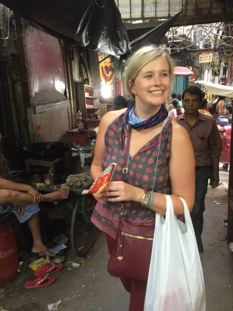 Adrienne in Indian market