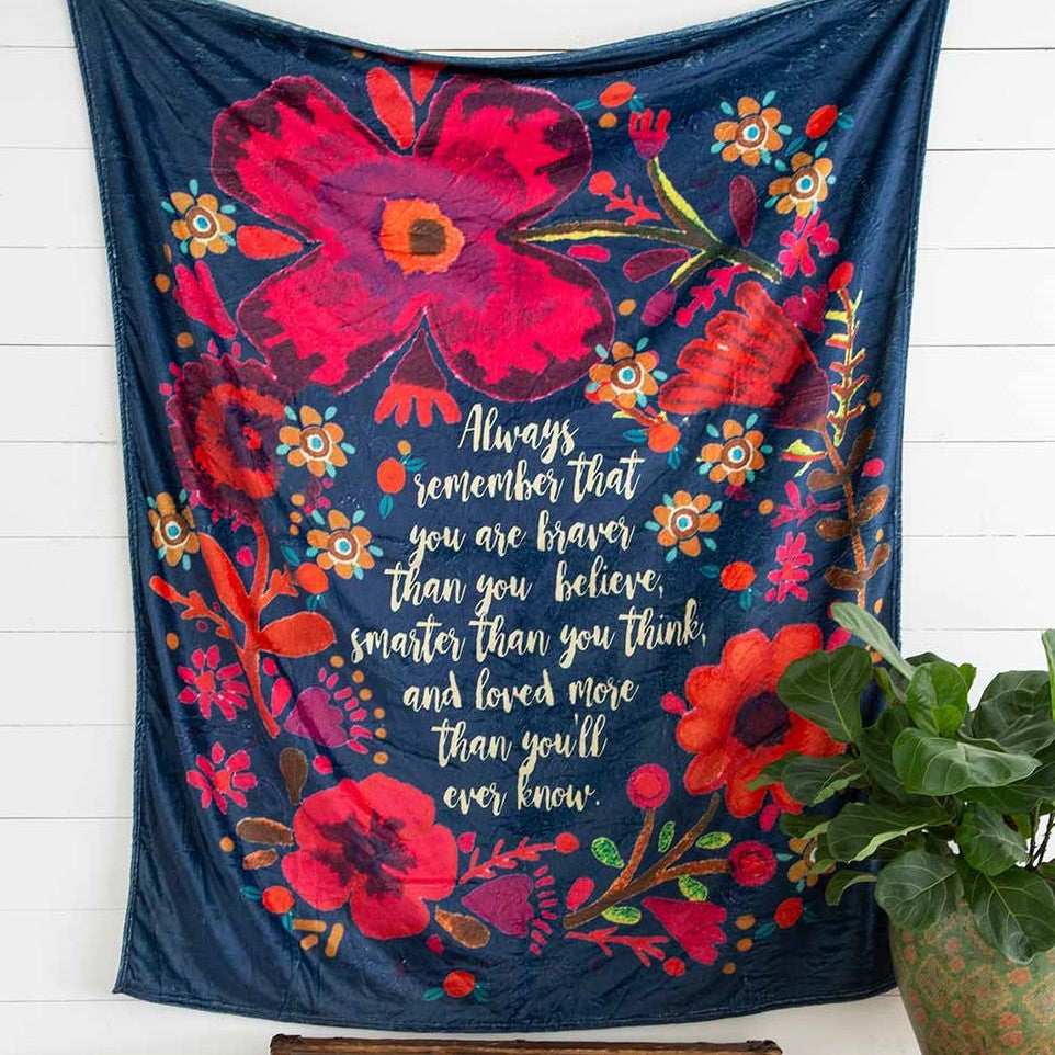 Cozy Blanket with inspiring quote