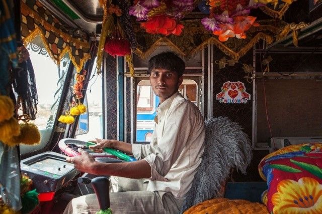 Decorated bus in India