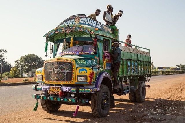 Decorated bus in India