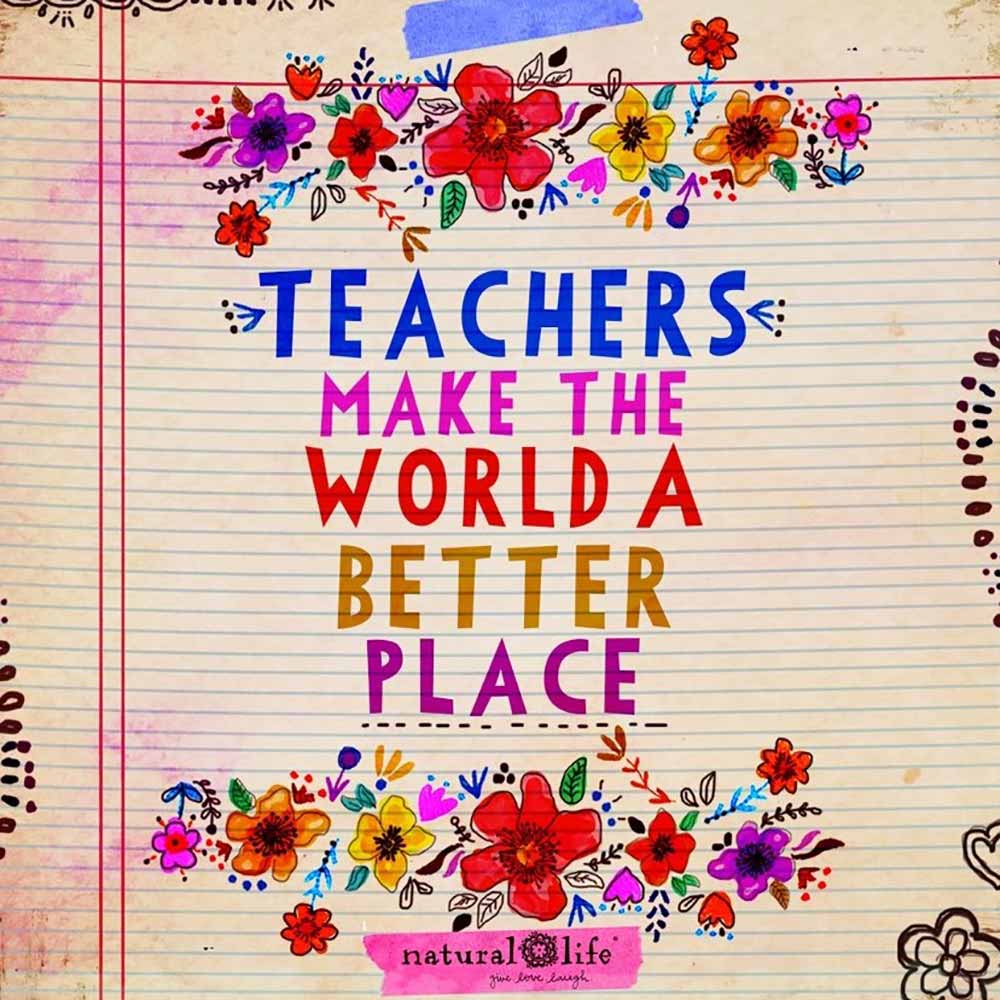 Teacher Make the World a Better Place Graphic Art