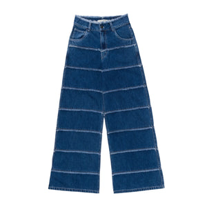 Womens Honor The Gift C-Fall Wide Leg Panel Denim Pant 'Blue' - Sole Classics