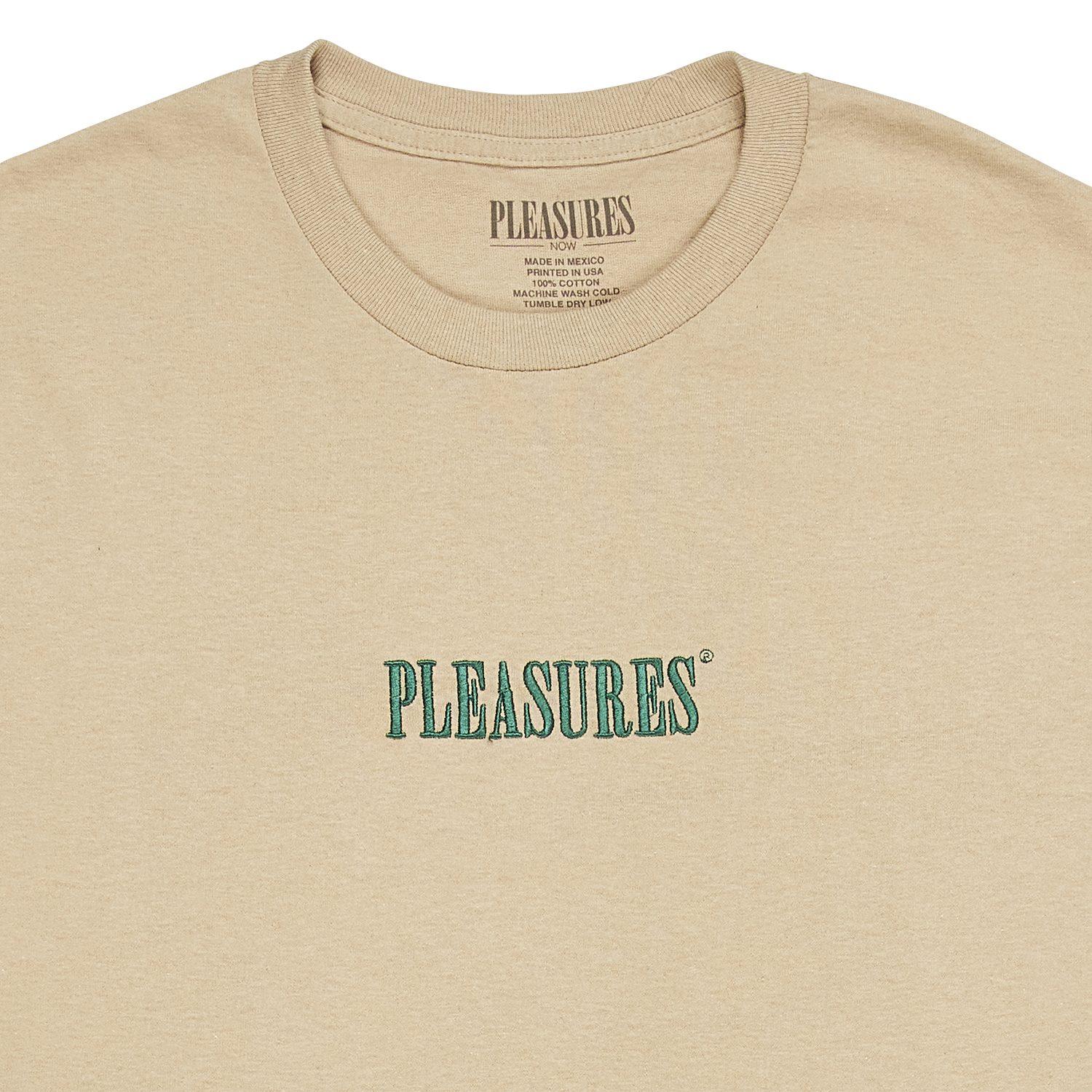 Pleasures Core Embroidered T-Shirt 'Sand'