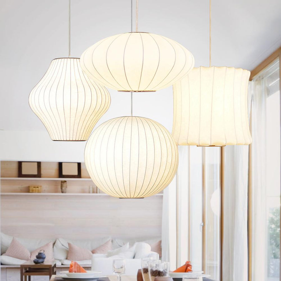 silk pendant lamp