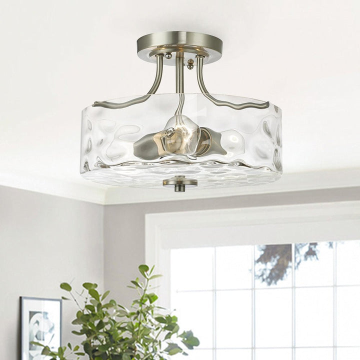 Andres Glass Semi Flush Mount