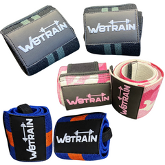 Black W8TRAIN Padded Figure-8 Wrist Lifting Straps for