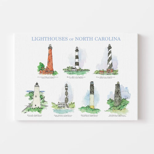 Lighthouses of North Carolina Fine Art Print