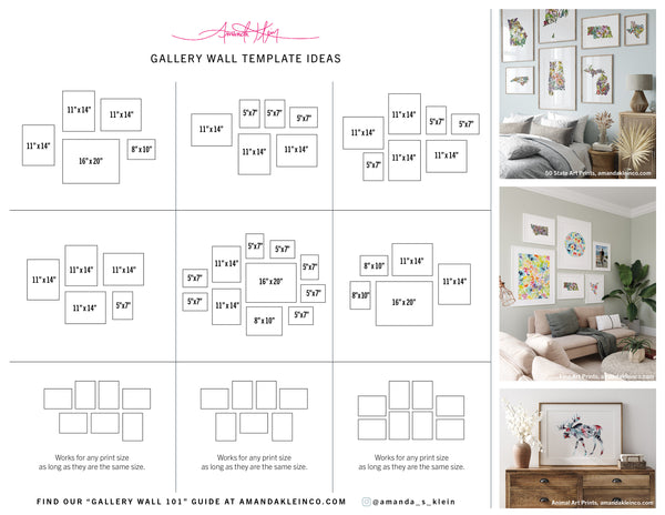 Gallery Wall Ideas Template Downloadable 