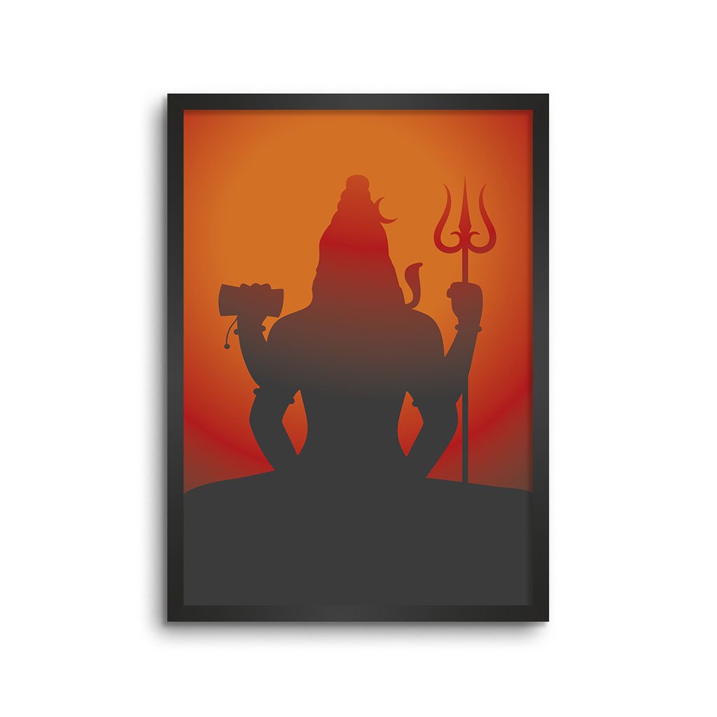 God | Shiva The Supreme Framed Poster(Wall Art) – Lamron.co