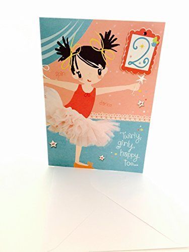 Girls Ballerina 2nd Greeting Card With Badge Collect Cards
