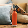 Orangle Split water bottle while reading