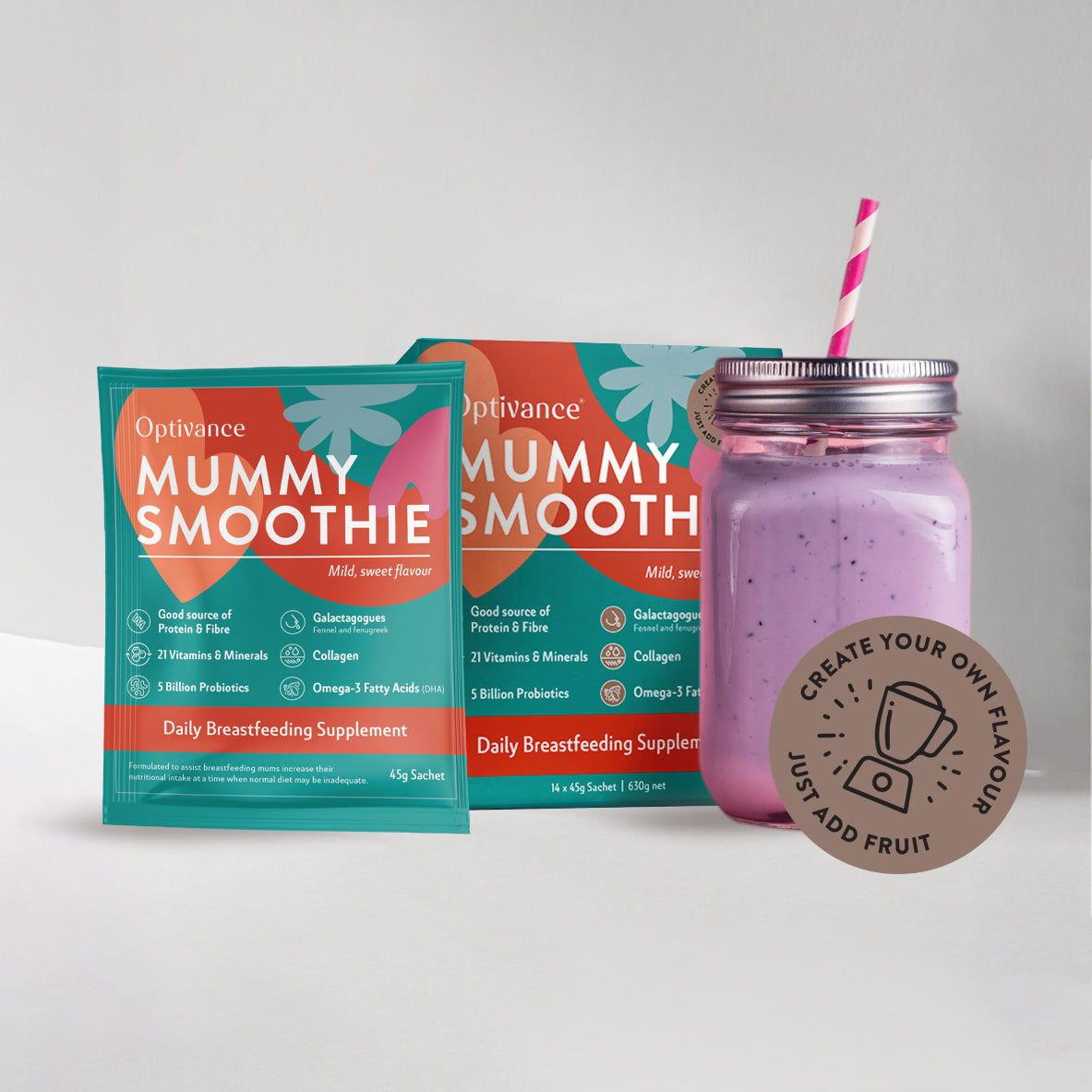 Mummy Smoothie. A breastfeeding supplement in a smoothie. – Optivance