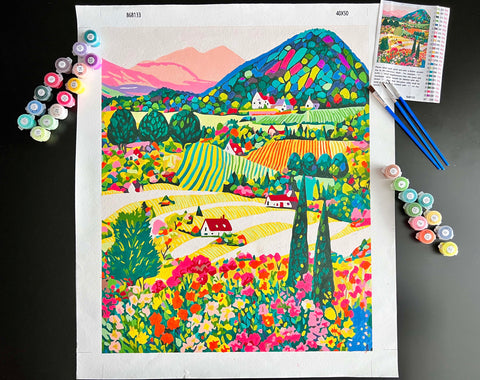 【Valentine's Day Sale】 Colorful Mountains Series by ColourMost™ #04 -  'Arcanum' | Original Paint by Numbers (16x20 / 40x50cm) | Also ship to  UK