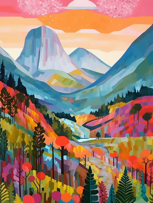 【Valentine's Day Sale】 Colorful Mountains Series by ColourMost™ #07 |  Original Paint by Numbers | Also ship to UK, CA, AU, and NZ