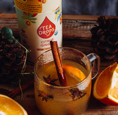 Hot Citrus Ginger Cider with Bourbon