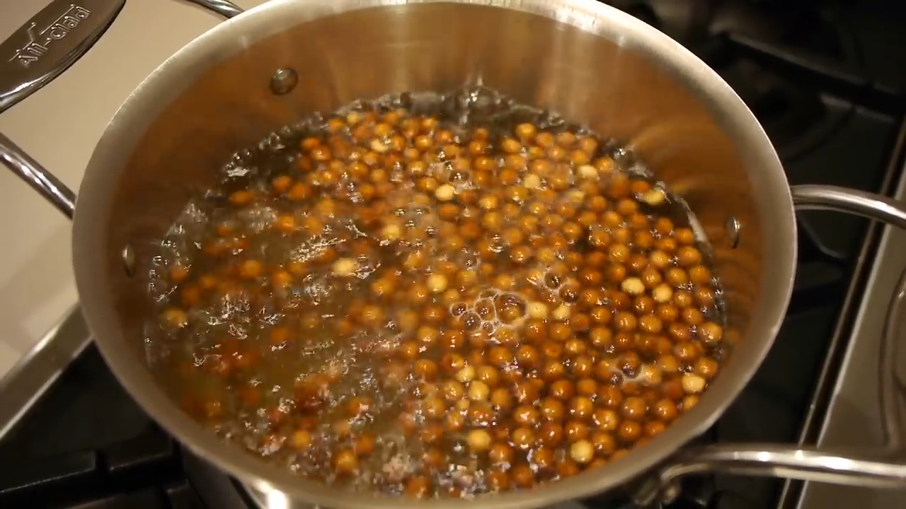 boba pearls boiling in pan of water
