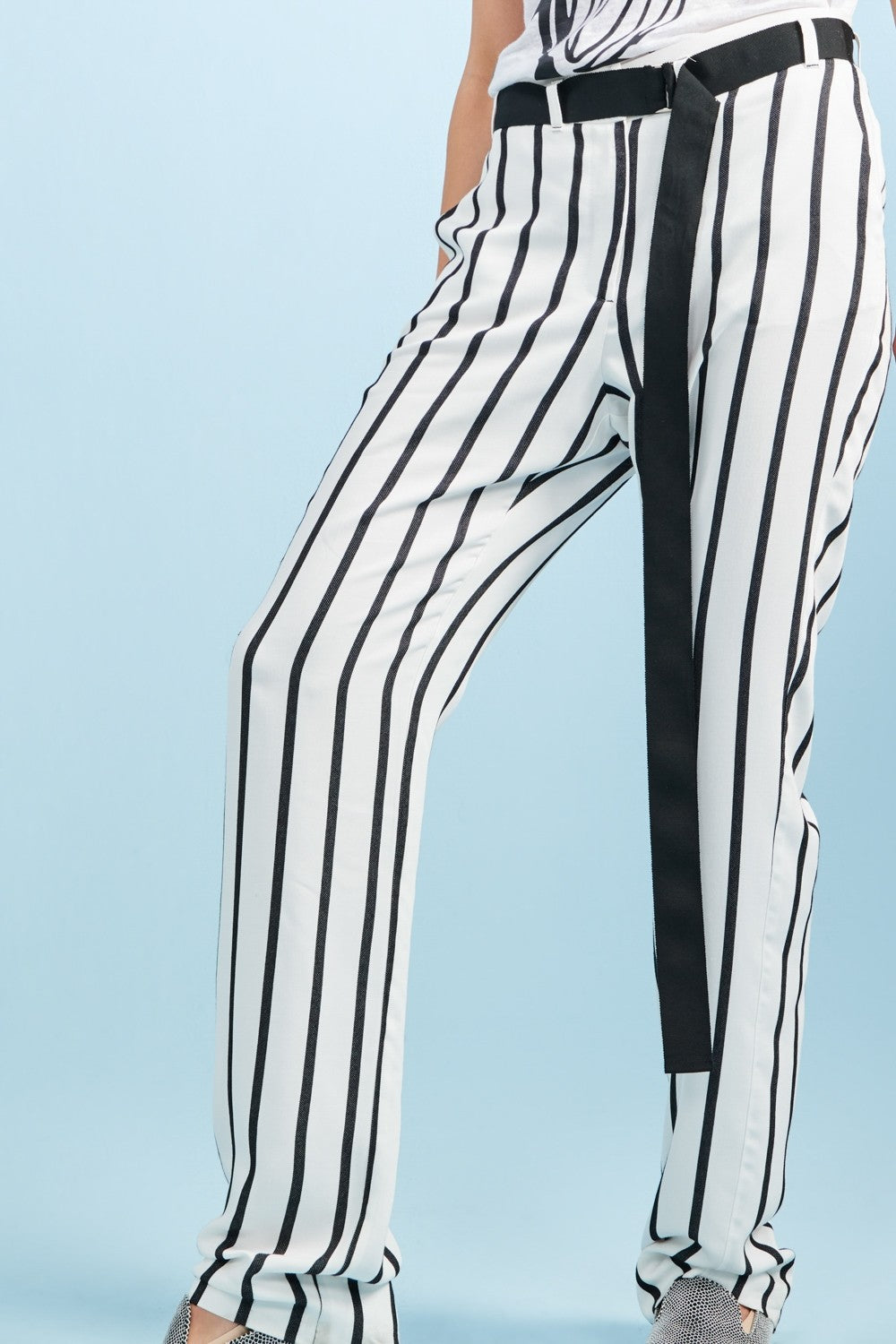 Striped soft trousers