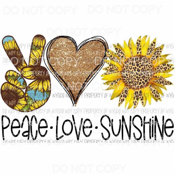 Download Peace Love Sunshine Sunflower Sublimation Transfers Mygypsies
