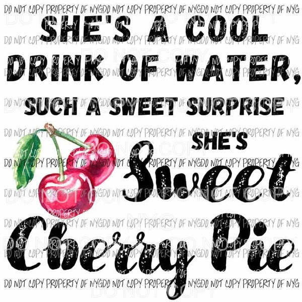 Sweet Cherry Pie 1 Lyrics Warrant Sublimation Transfers Mygypsies