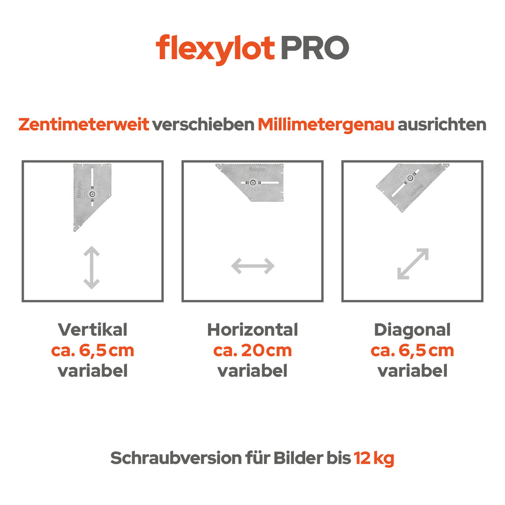 flexylot Pro - Zentimeterweit verschieben, millimetergenau ausrichten