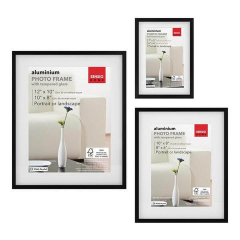 3-pack aluminium photo frames