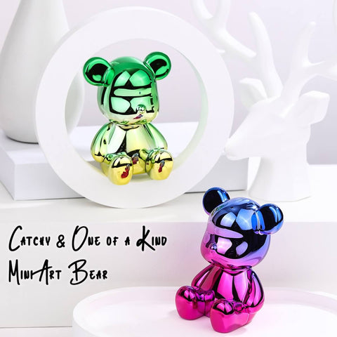 Gradient Mini Art Bear Figurine