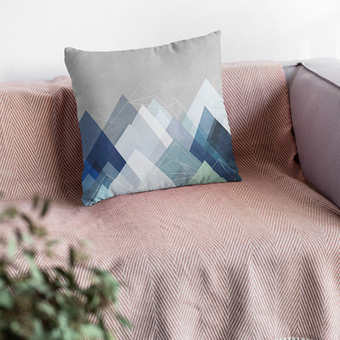 abstract blue global cushion