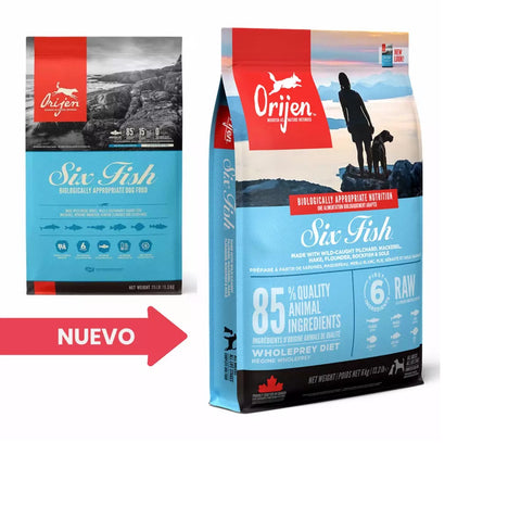 ORIJEN Six Fish | Food for adult dogs with intolerances or digestive problems Gabo&Gordo Pet Shop in Las Palmas de Gran Canaria store for pets, dogs, cats, rabbits, turtles, animals