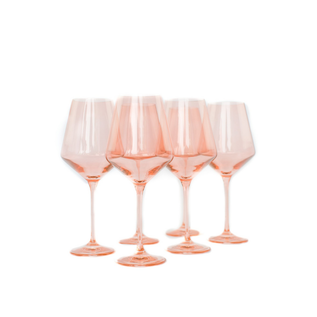 Estelle Colored Glass Champagne Flute 6-Piece Set Mixed