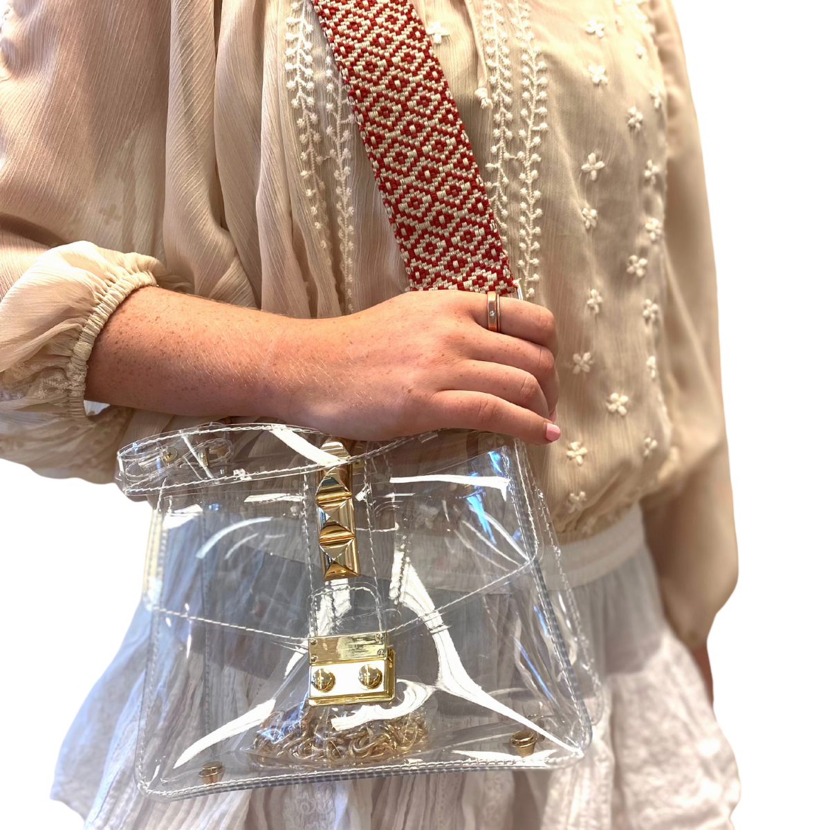 Studded Clear Gameday Bag – Mary Hawthorne Interiors