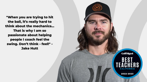 Jake Hutt golf training stick mobility quote