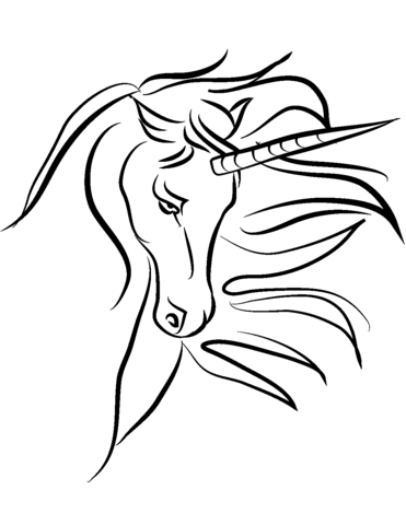 Disegno di Unicorno, disegno di unicorno da colorare, disegno di