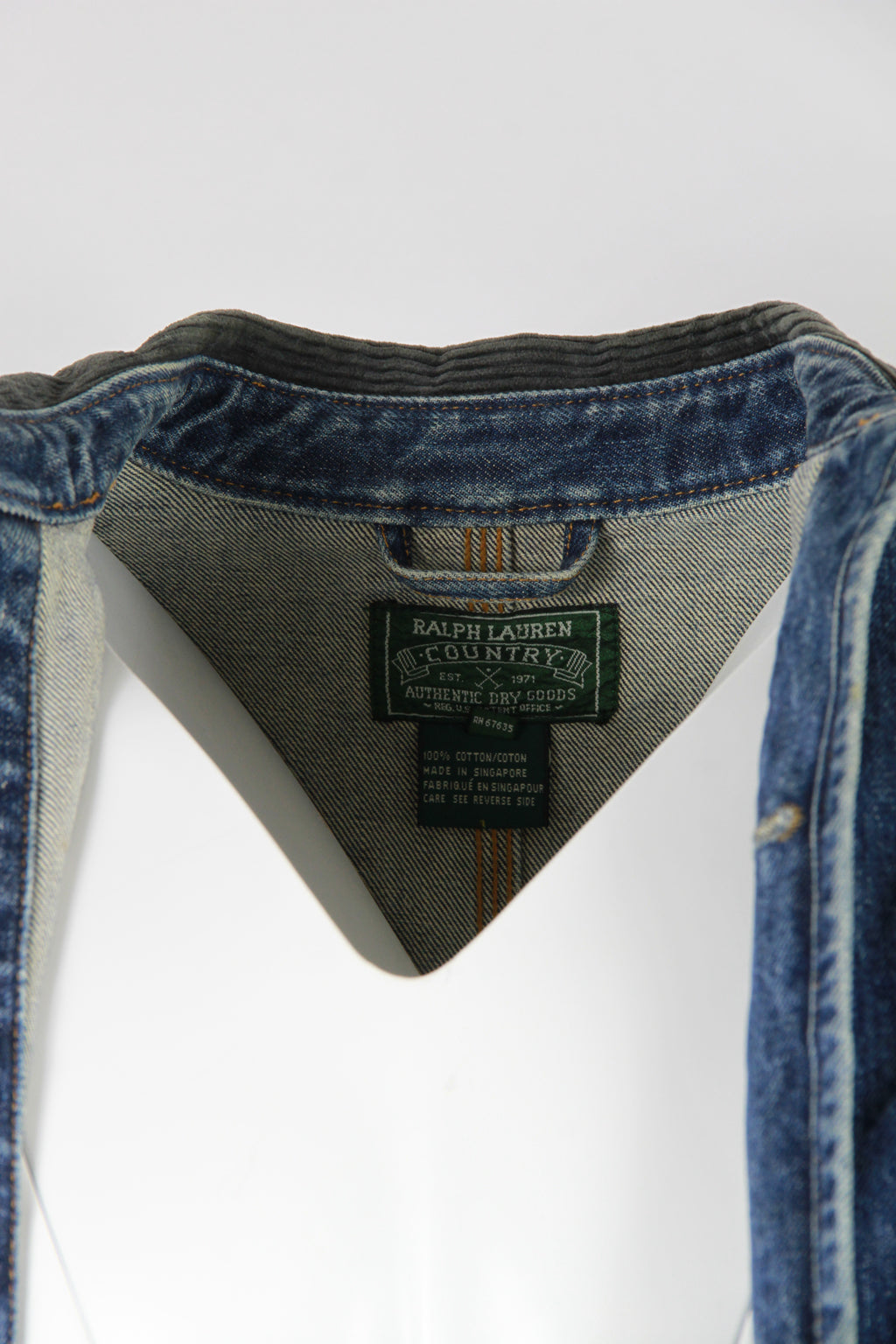 Vintage Ralph Lauren Chore jacket with cord collar - indigo - M — Pop  Boutique Online