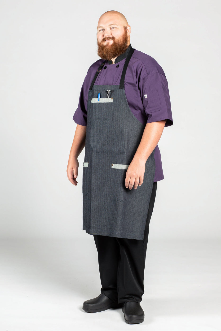 Uncommon Threads Black Hospitality Renegade Bib Apron-Uncommon Threads