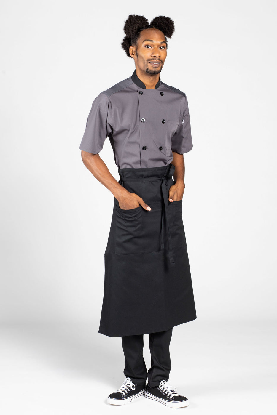 Uncommon Threads Hospitality Aprons Reversible 3-Pocket Bistro Apron-Uncommon Threads