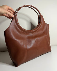 Mondani Minimal Brown Leather Bag