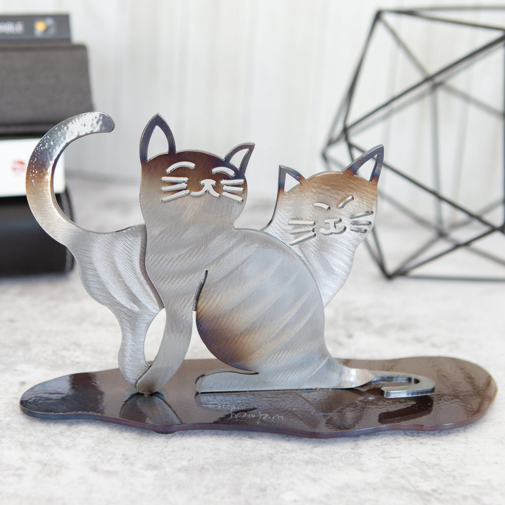 Personalized Gift Iron Cat Sculpture for Cat Memorial and