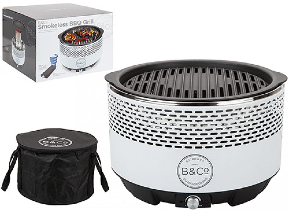 B&CO ALFRESCO SMOKELESS CHARCOAL GRILL - SLATE GREY