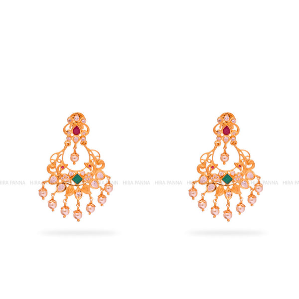 Cutwork Design Chandbali Earrings – VOYLLA