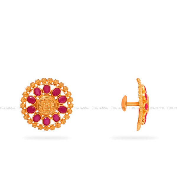 Stud gold earrings designs light weight daily wear / Malabar gold and  diamonds collections - YouTube