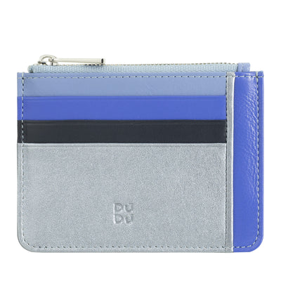 DUDUs Bring Small Woman in Metal Rosa Nappa Leather With Zip zip and credit card holder