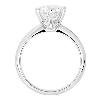 World Diamond Group anello solitario 6 castoni Corona oro bianco 18kt diamante 0,40ct AGI1830-040-B - Gioielleria Capodagli