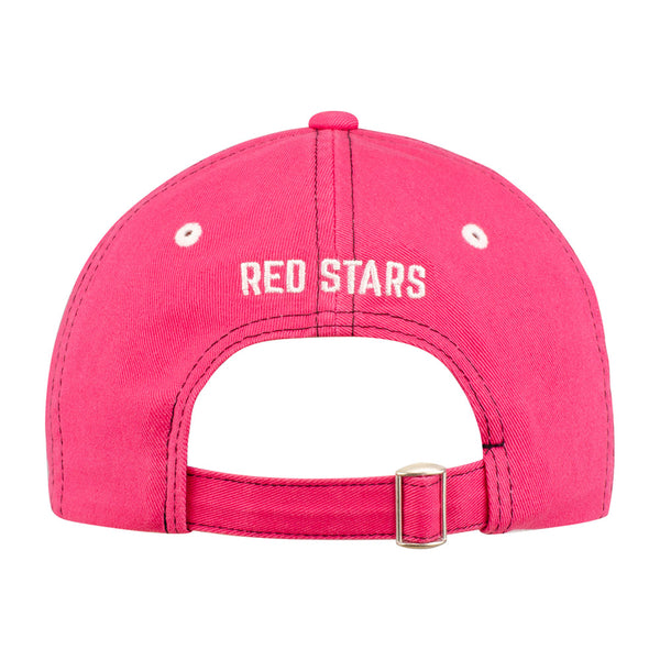 red ladies hat