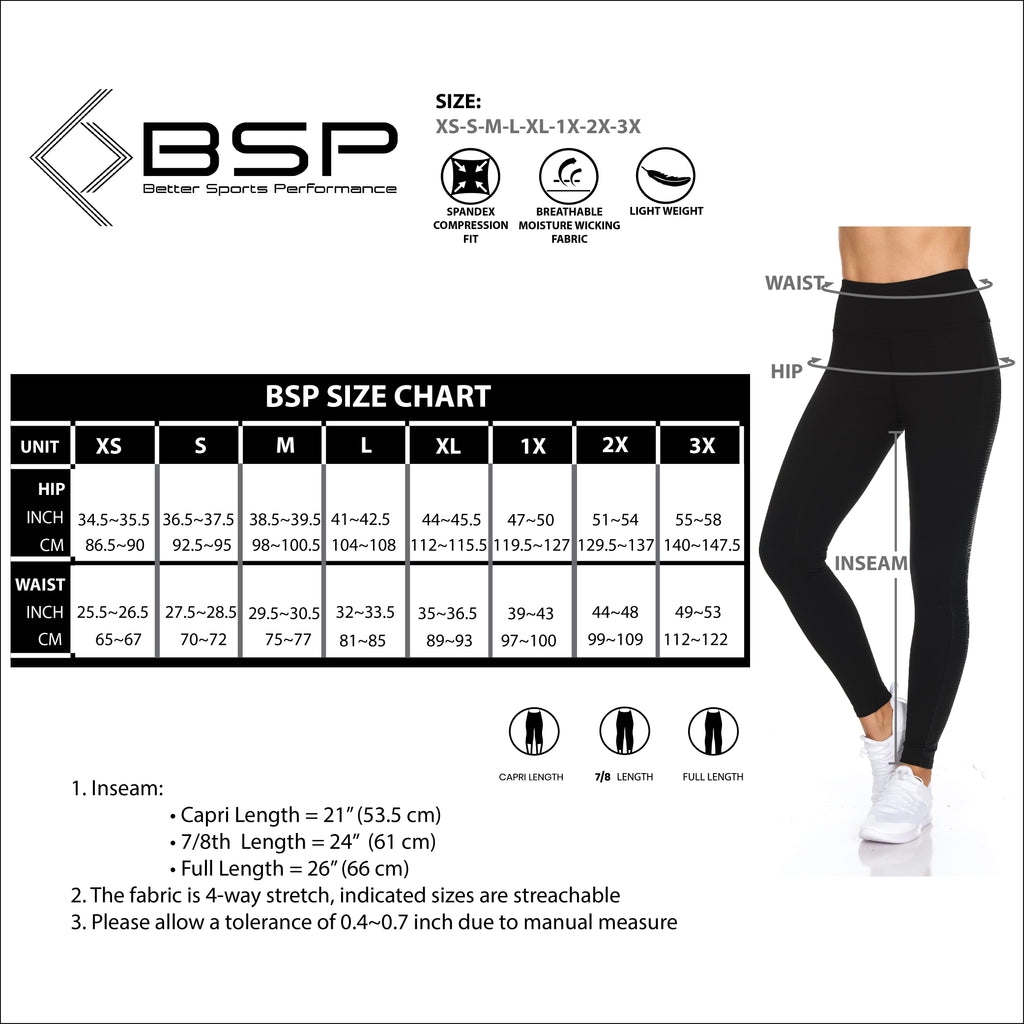 Leggings Size Chart – BSPActive