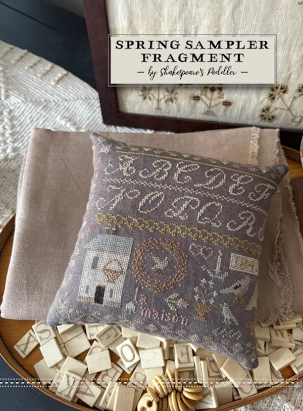 Spring Sampler Fragment by Shakespeare's Peddler Cross Stitch Pattern Nashville Market