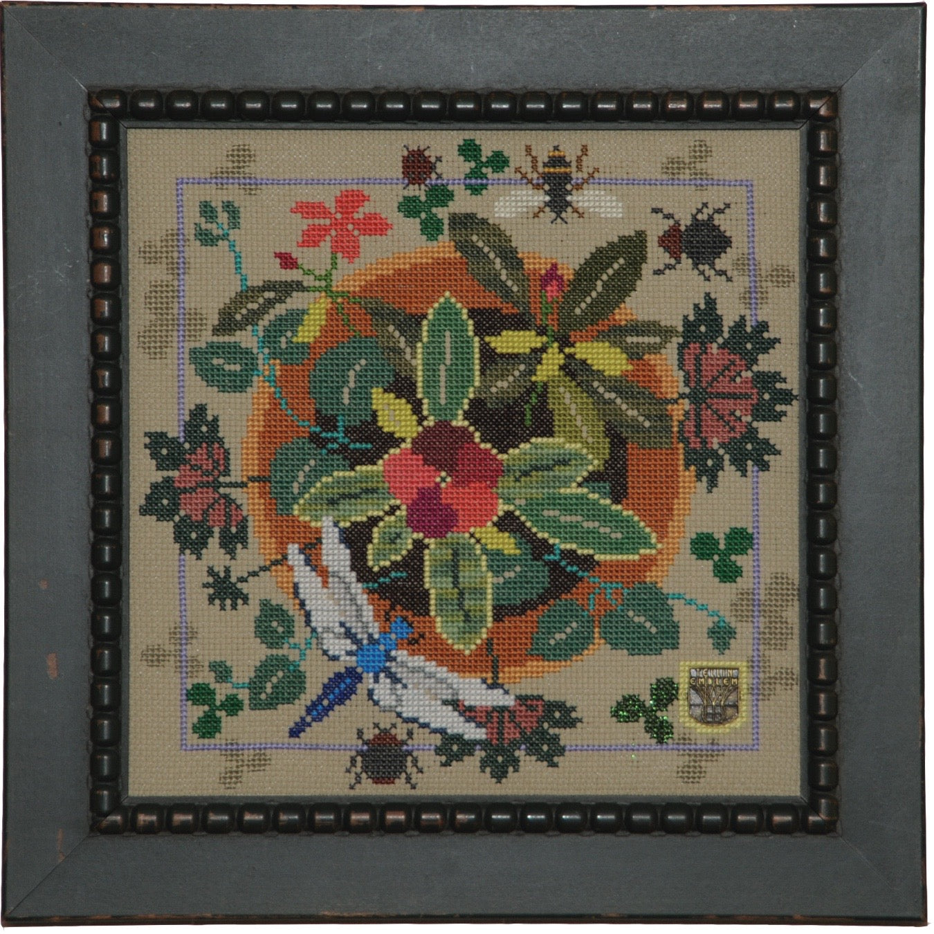 Bloom & Bugs Cross Stitch Pattern by Tellin Emblem Physical Copy