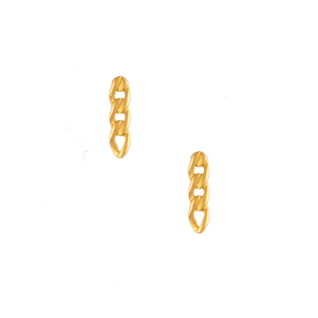 Gold Curb Chain Threader Earrings – SaraBeJewelry