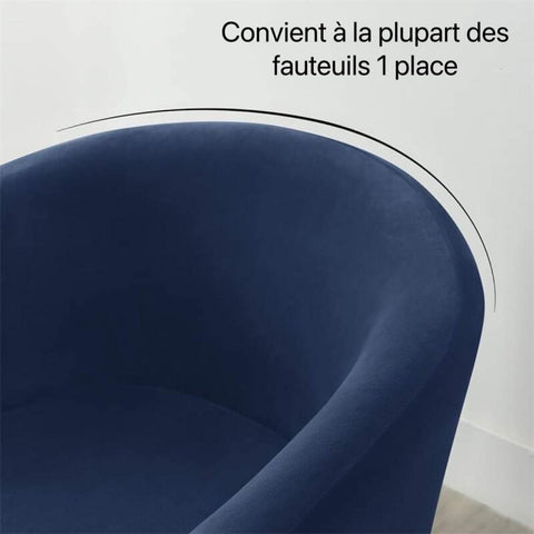 Housse Fauteuil Cabriolet Sans Pied - Bleu Minuit